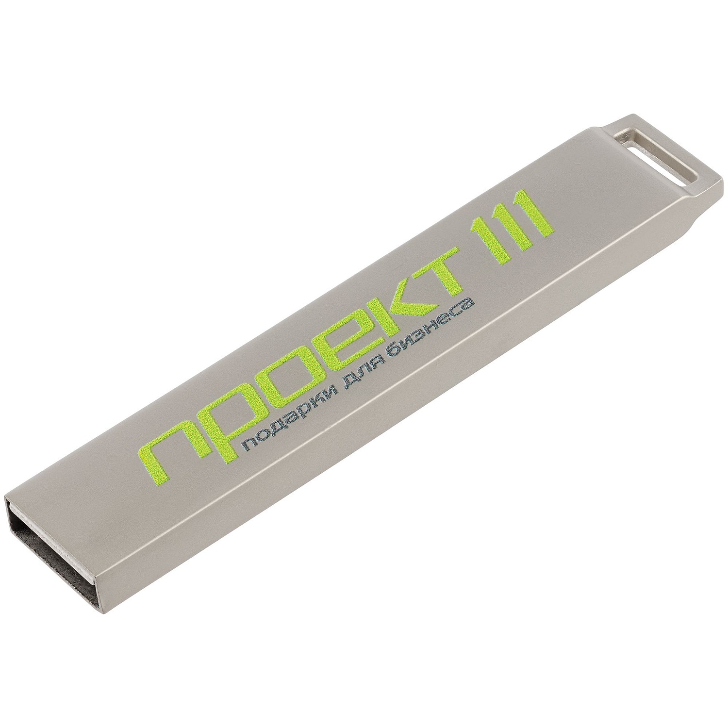 Флешка markBright с зеленой подсветкой, 16 Гб