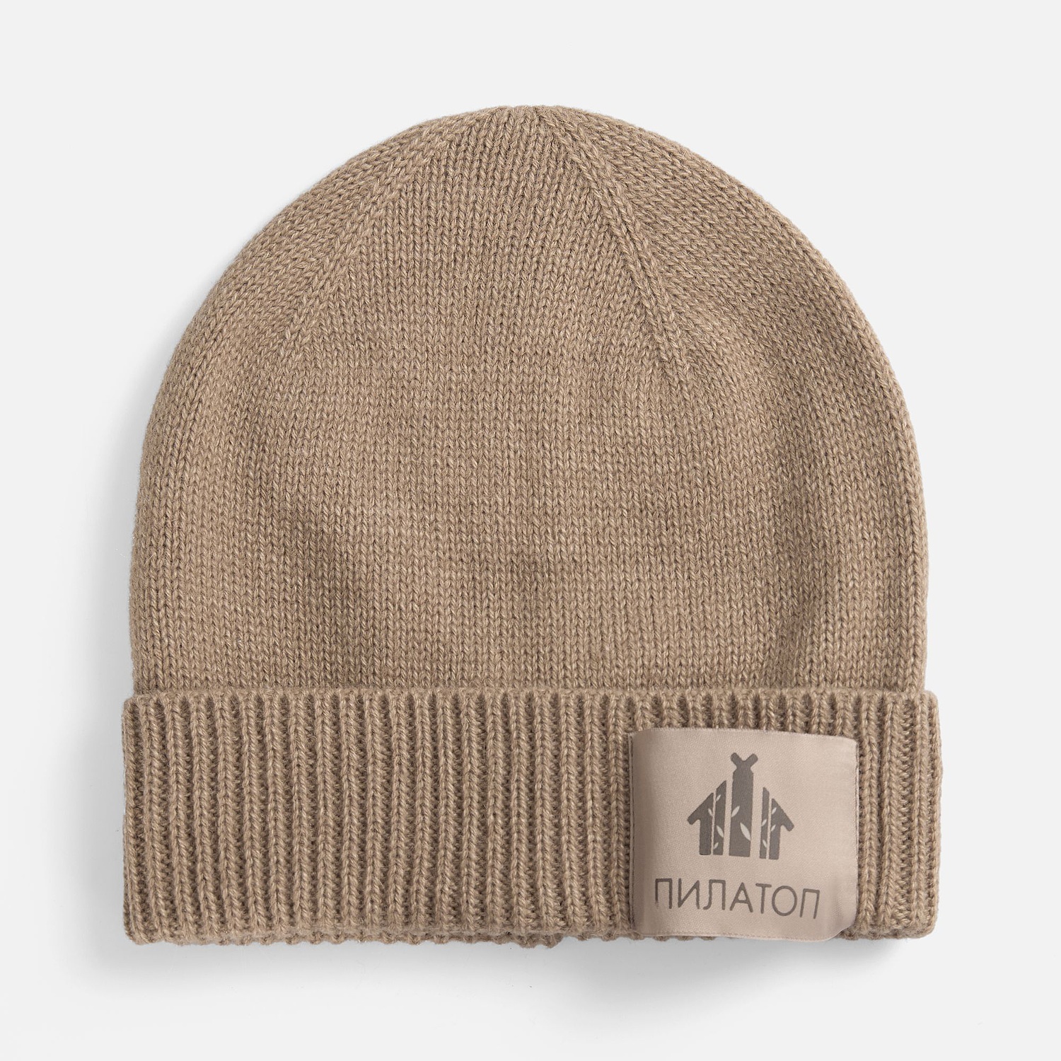 Лейбл тканевый Epsilon, XL, бежевый с логотипом