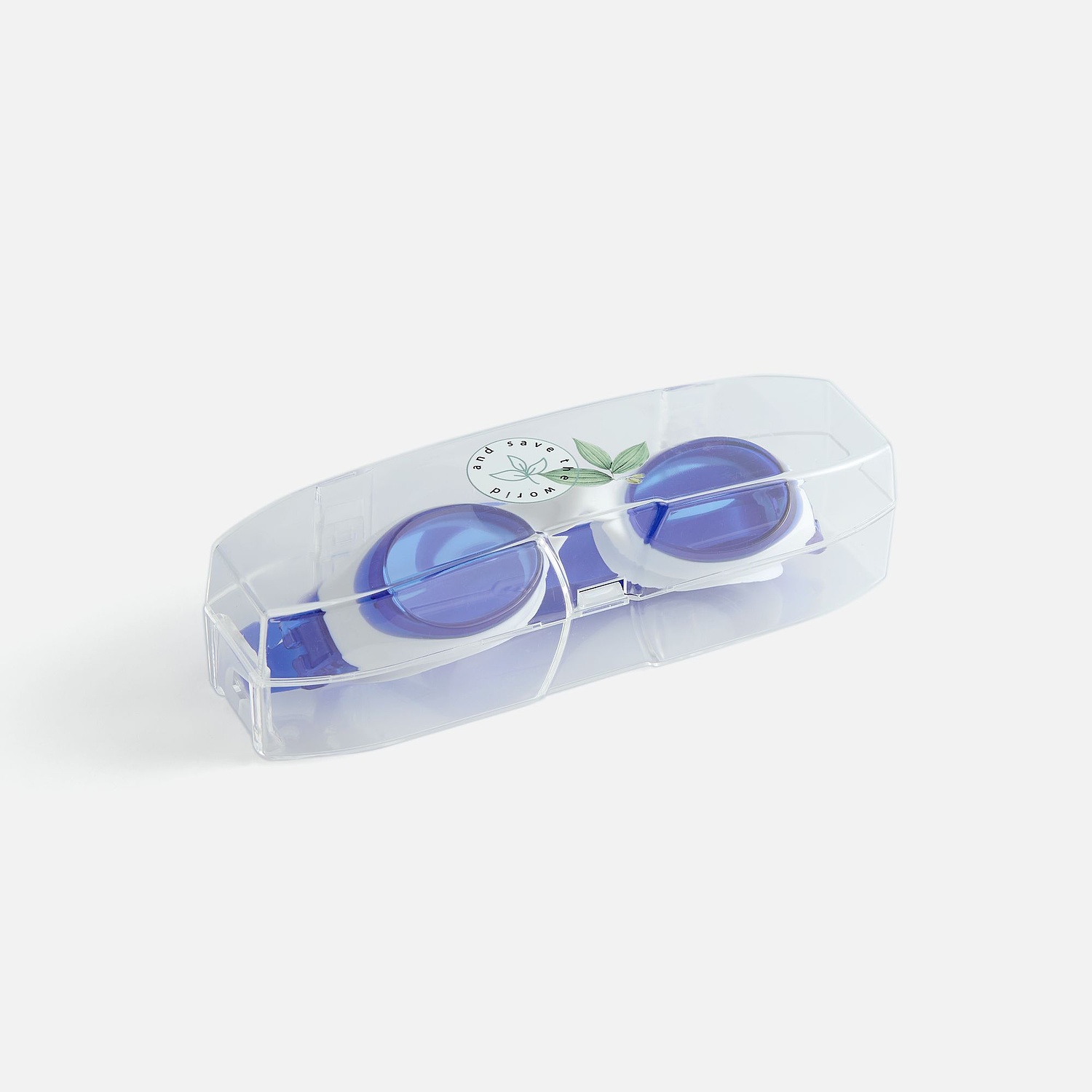 Очки для плавания Swimatic, синие с белым с логотипом