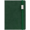 Ежедневник New Factor Metal, зеленый с логотипом