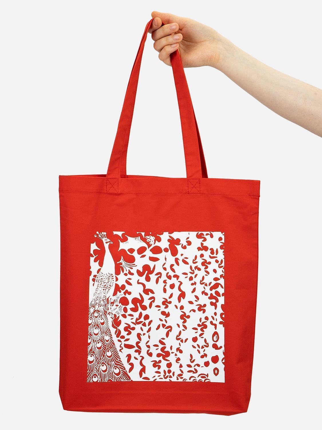 Холщовая сумка Avoska, красная с логотипом