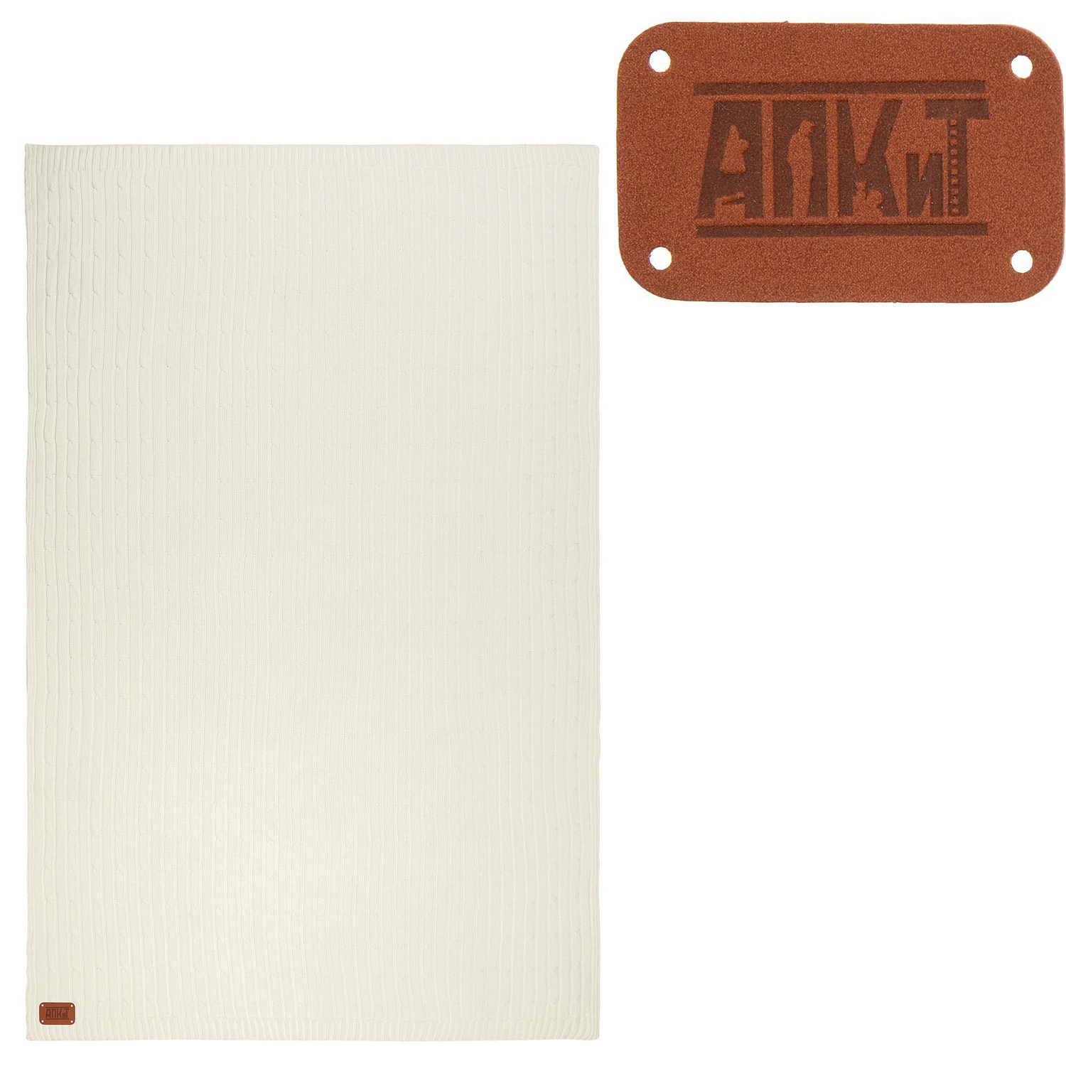 Лейбл Eta Nubuck, S, коричневый с логотипом