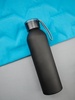 Спортивная бутылка для воды Rio, черная с логотипом