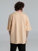Футболка оверсайз Slope, бежевая с логотипом