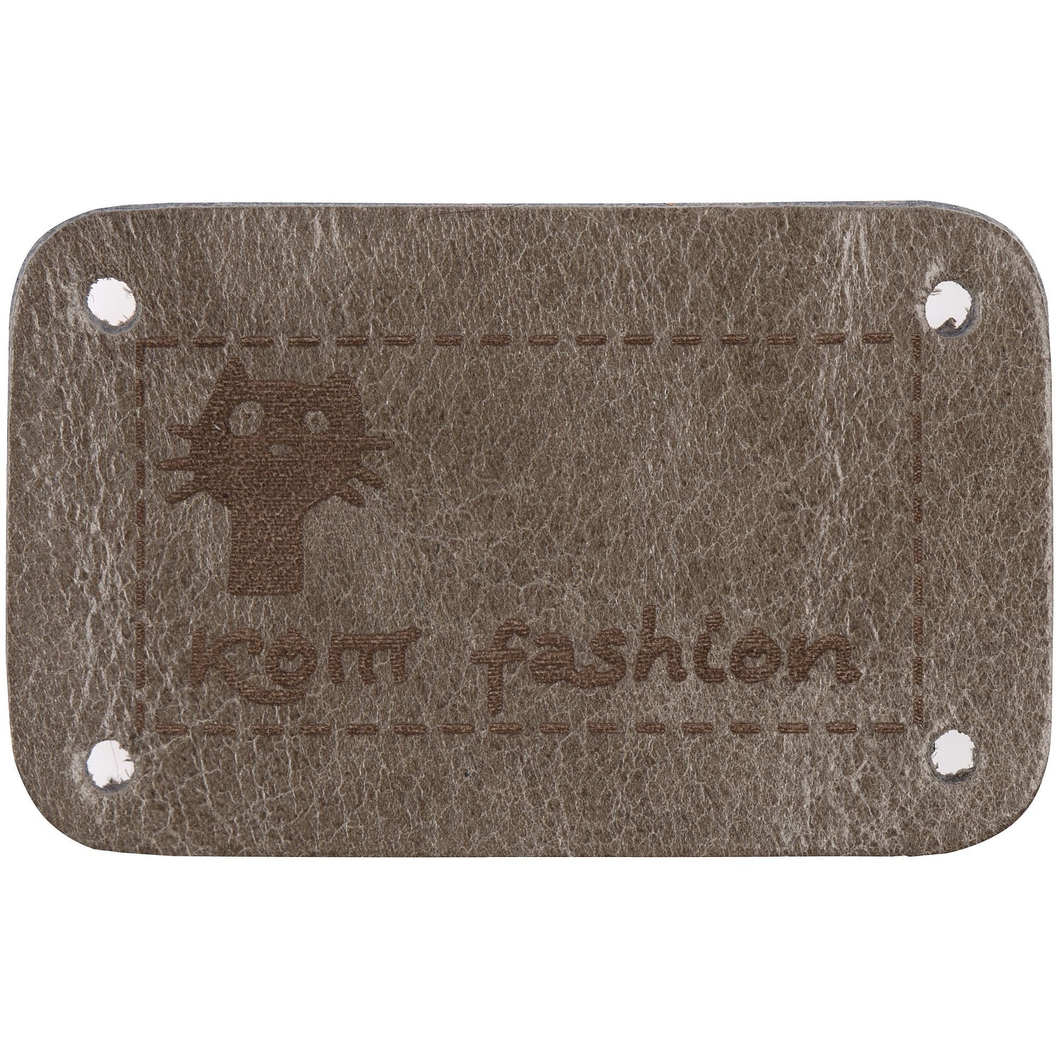 Лейбл кожаный Beta, S, серый с логотипом