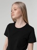 Футболка женская T-bolka Lady, черная с логотипом