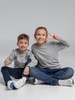 Свитшот детский Toima Kids, серый меланж с логотипом