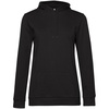 Толстовка с капюшоном женская Hoodie, черная с логотипом