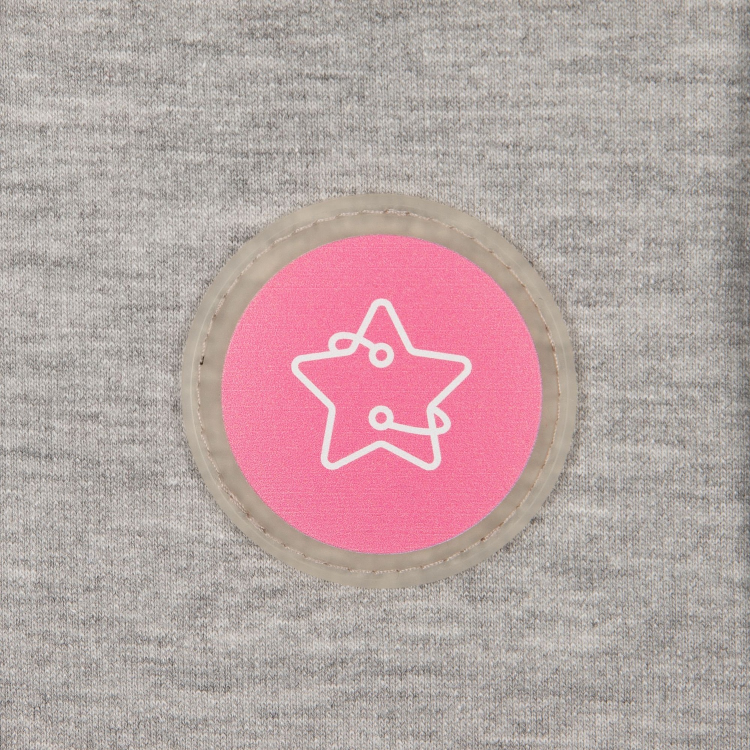 Лейбл из ПВХ Dzeta Round, L, прозрачный с логотипом