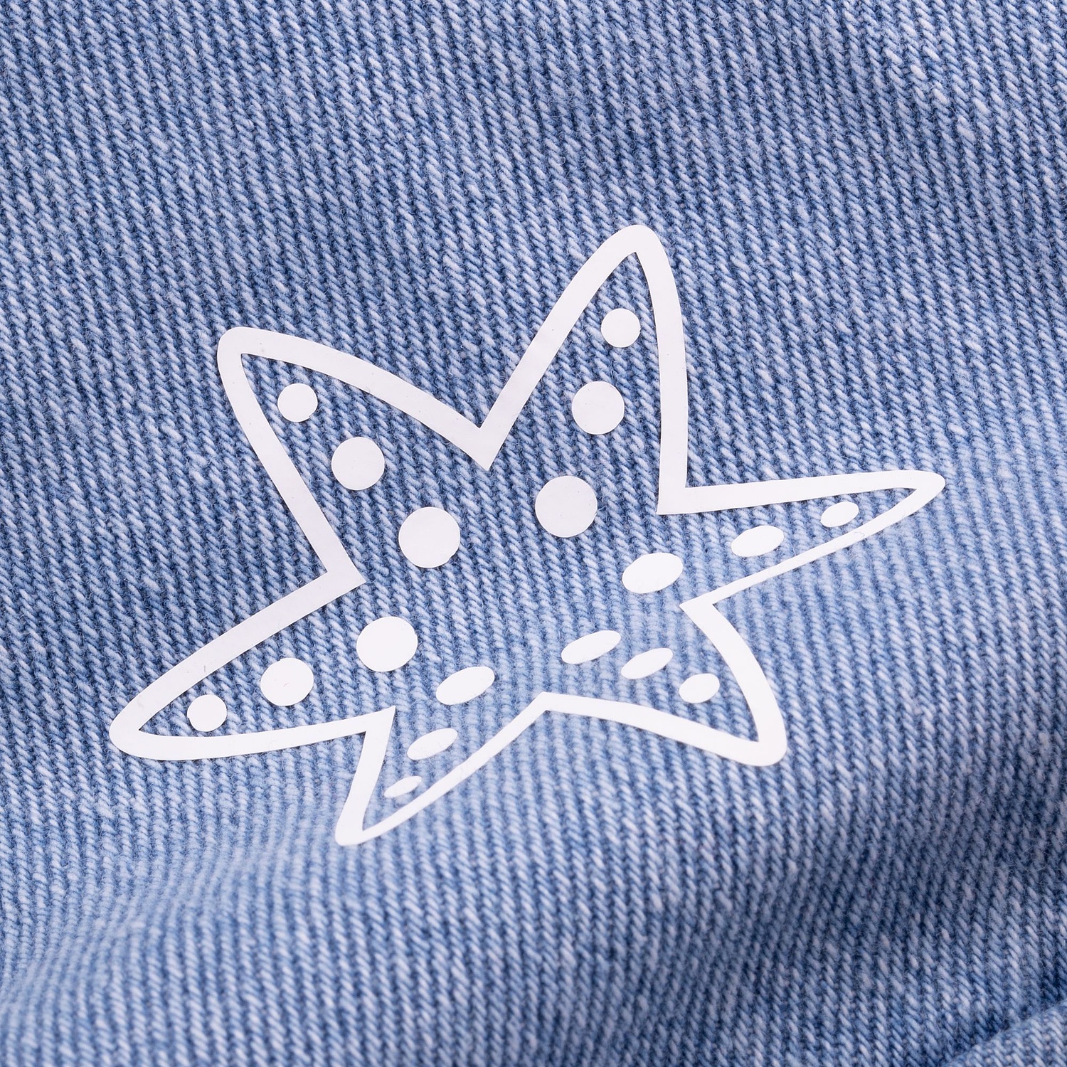 Куртка джинсовая O3, голубая с логотипом