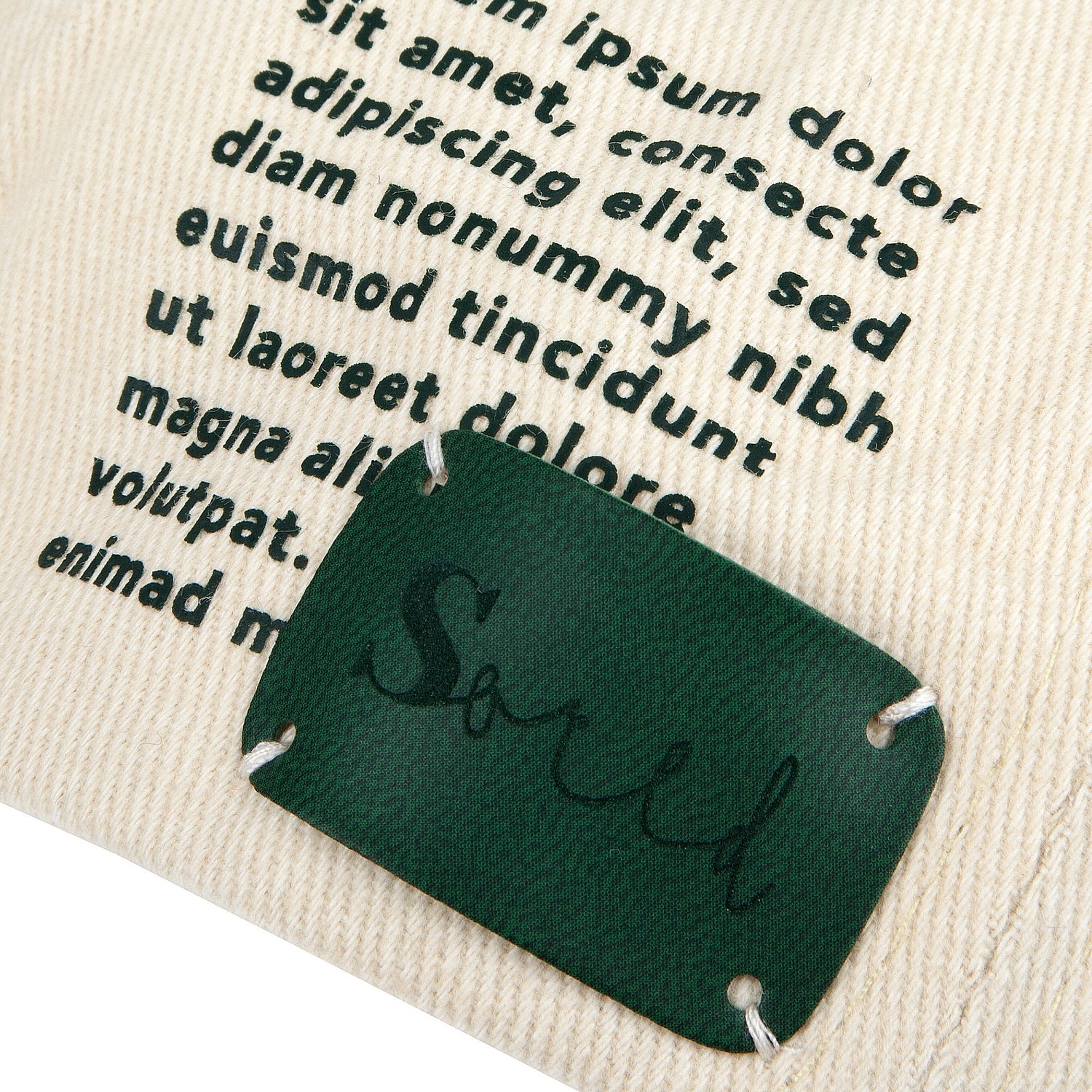 Лейбл Eta Latte, S, зеленый с логотипом