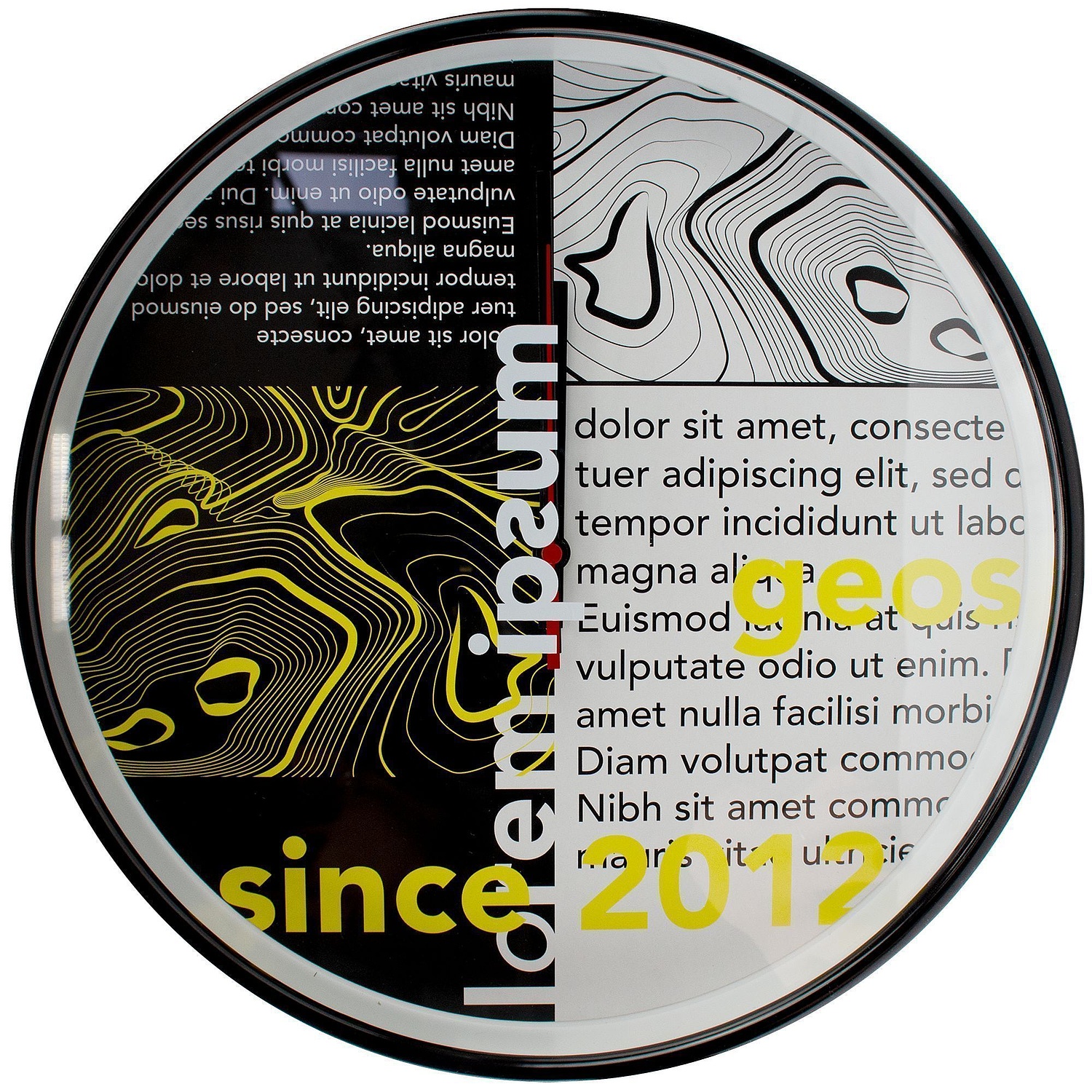 Часы настенные ChronoTop, черные с логотипом