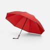 Зонт наоборот складной Futurum со светоотражающим кантом, красный с логотипом