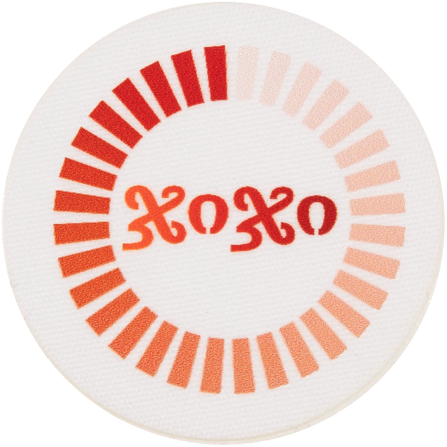 Наклейка тканевая Lunga Round, M, белая с логотипом