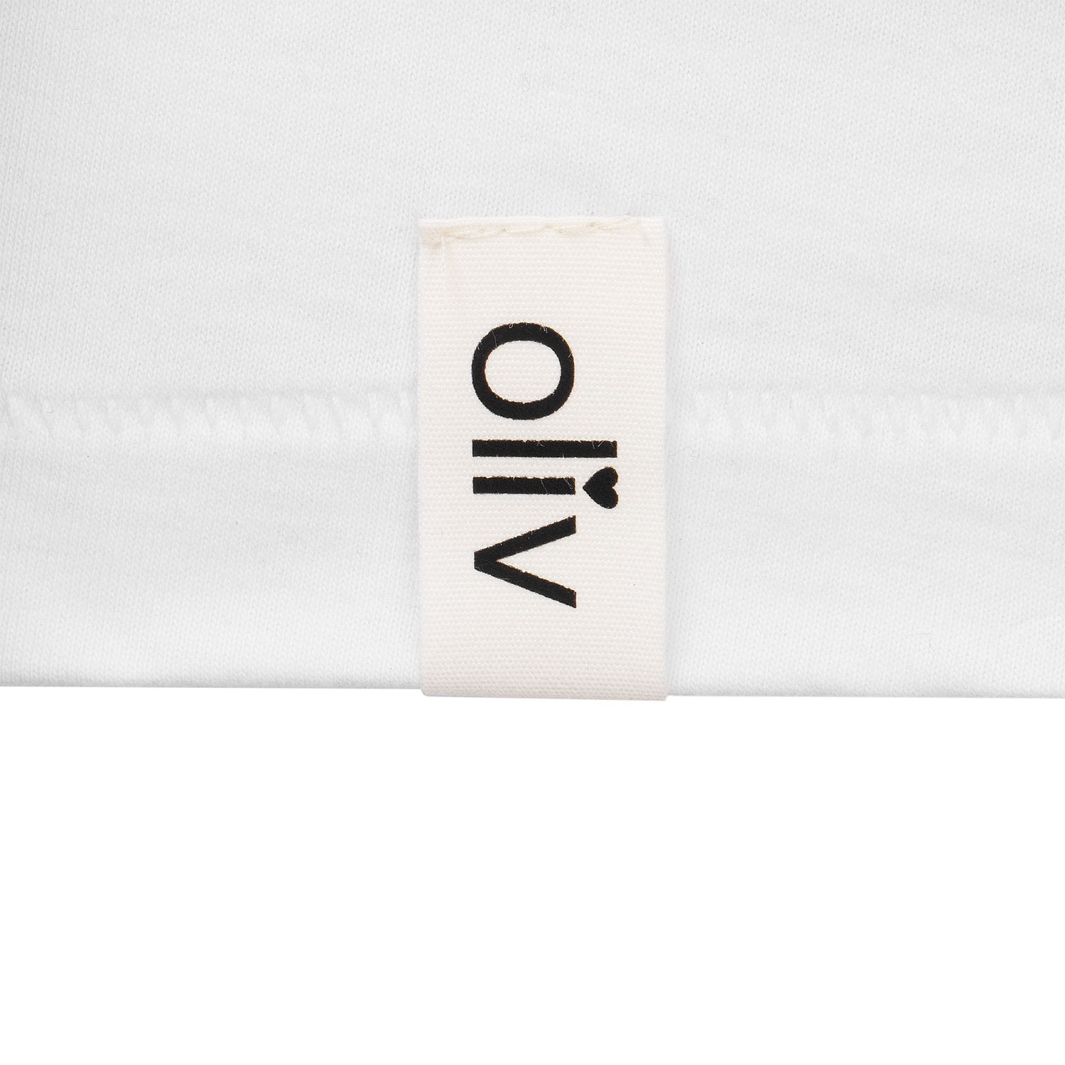 Лейбл хлопковый Doni, S, беленый с логотипом