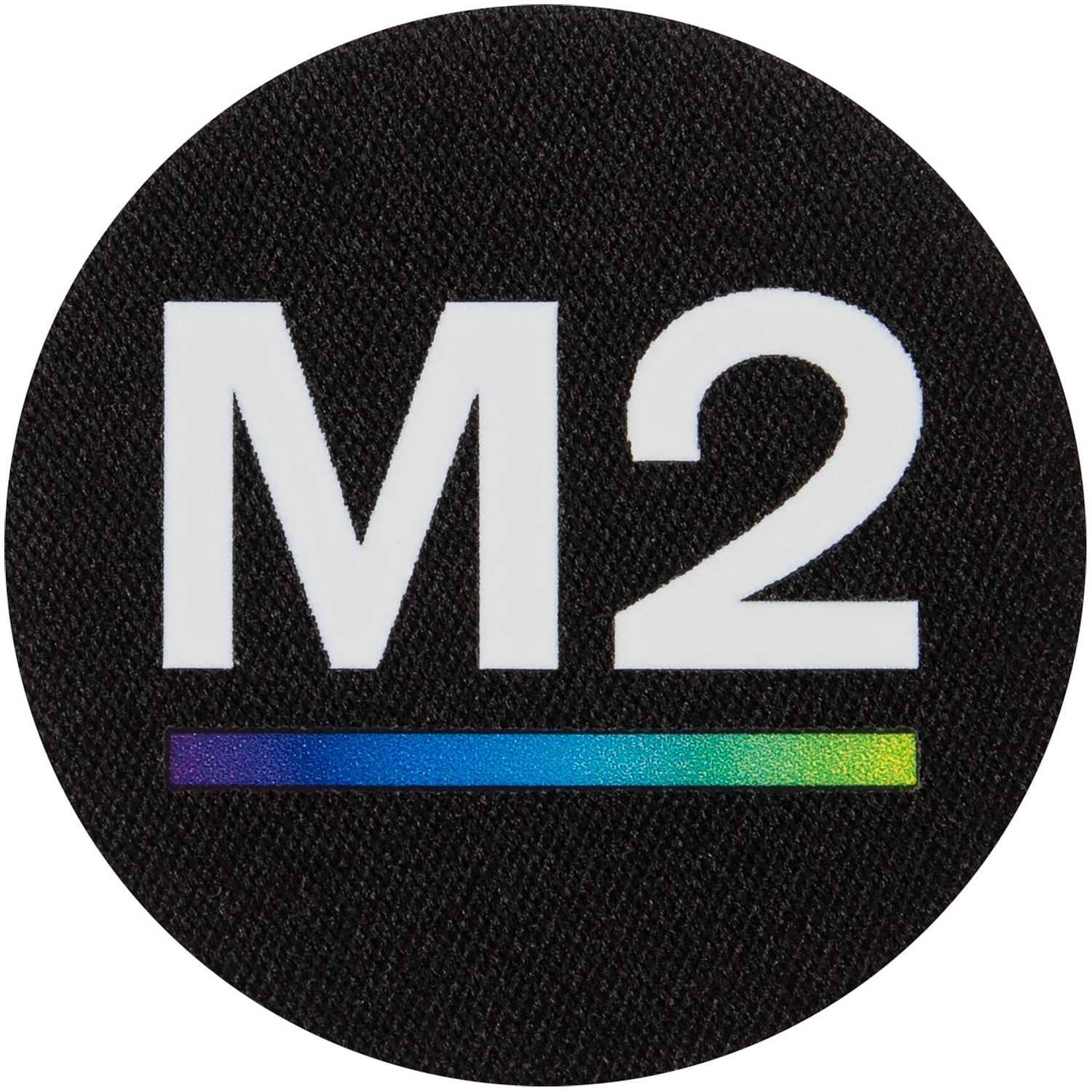 Наклейка тканевая Lunga Round, M, черная с логотипом