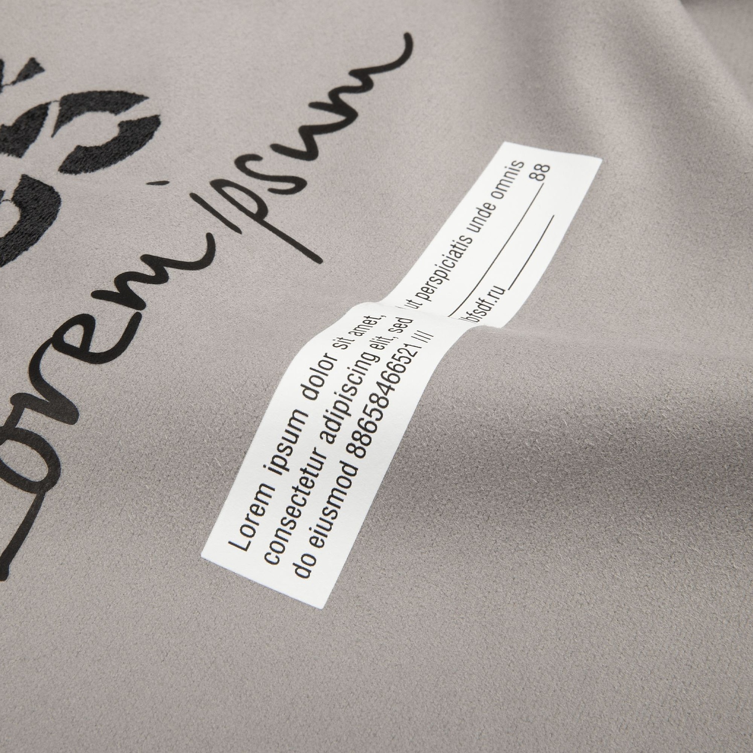 Полотенце спортивное Hard Work, серое с логотипом