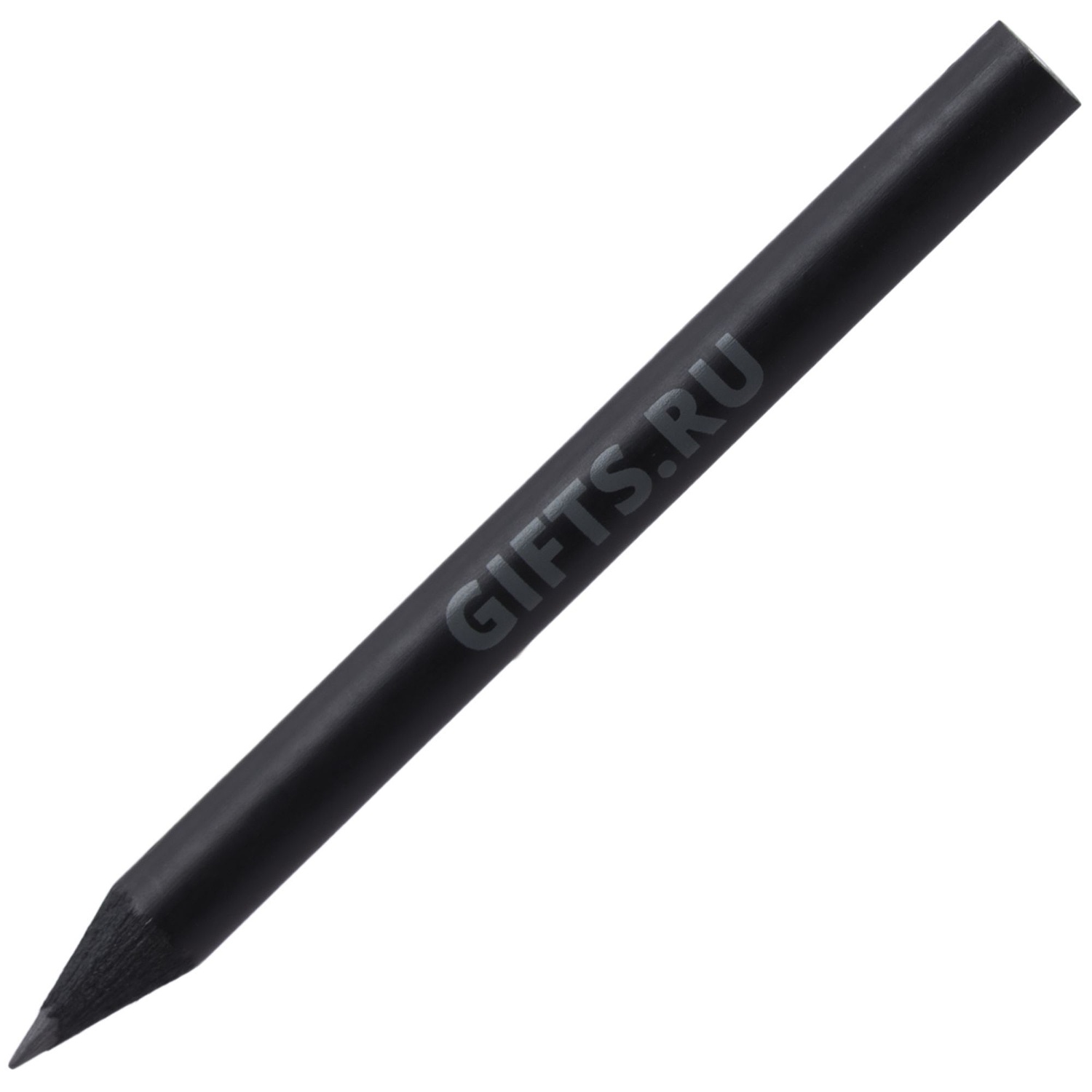 Карандаш простой Mini, черный с логотипом