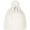 Шапка Knit Beat, белая (молочная) с логотипом