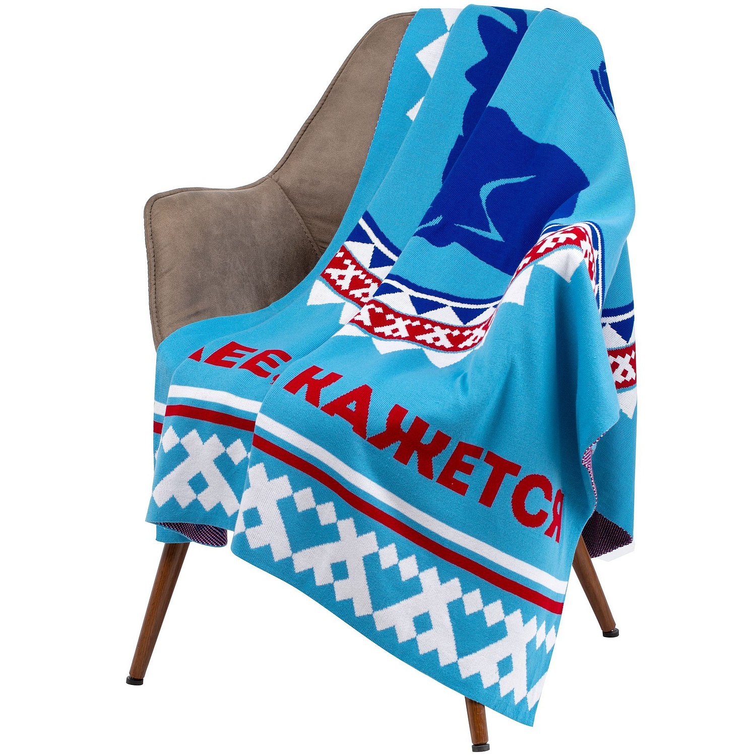 Плед на заказ Tricksy Net, 4 цвета, М, акрил с логотипом