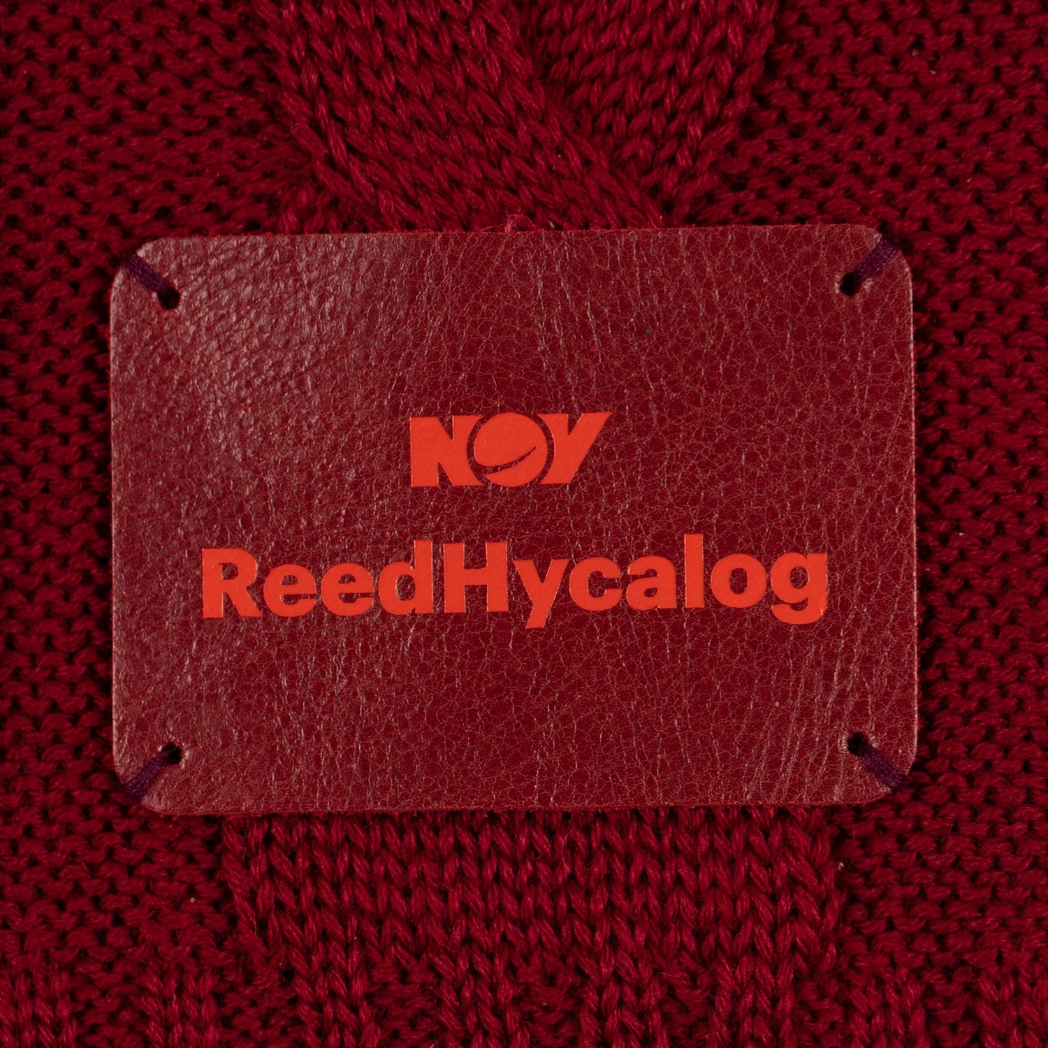 Лейбл кожаный Beta, XL, красный с логотипом