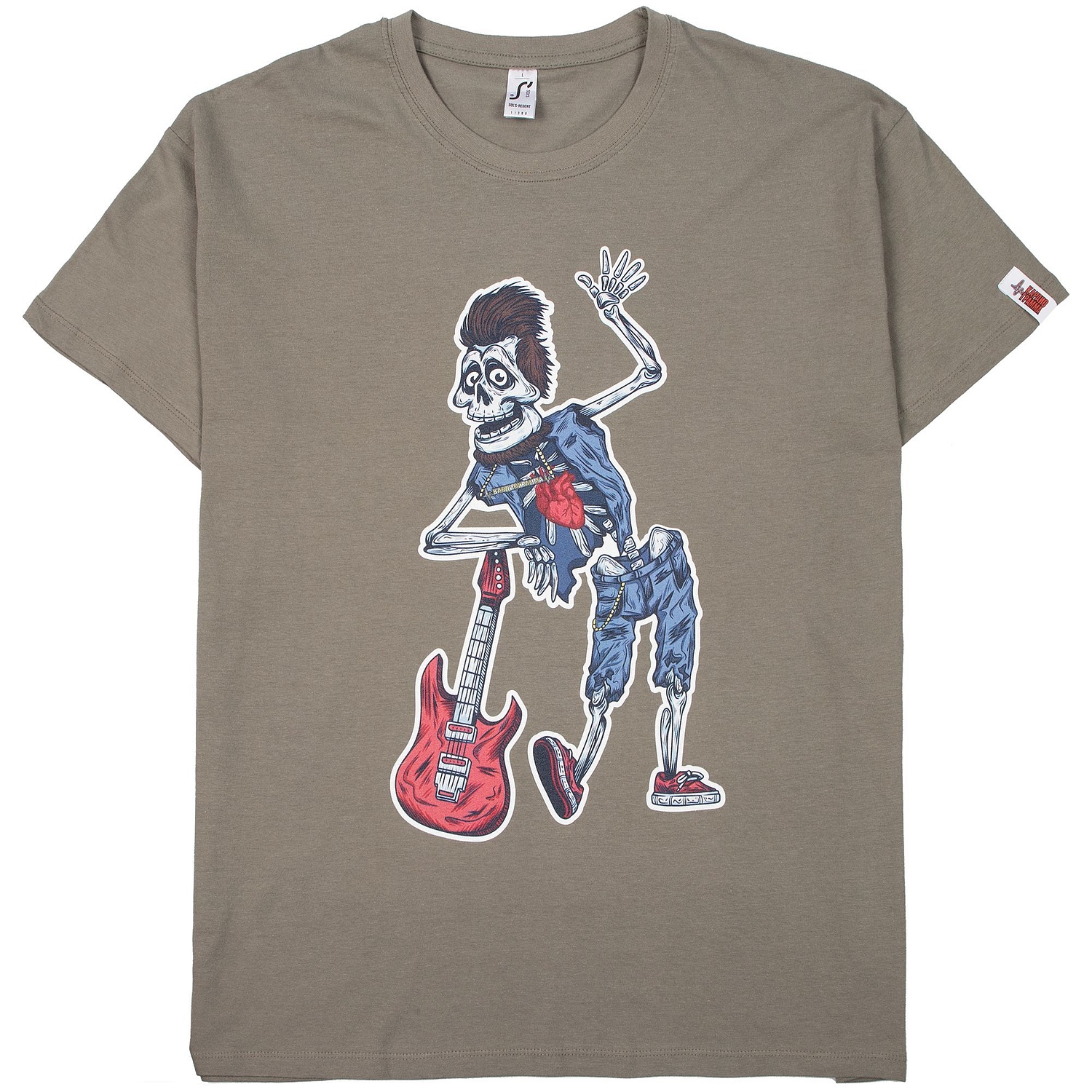 Футболка унисекс Regent 150, серая (стальная) с логотипом