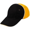 Бейсболка Unit Smart, черная с желтым с логотипом