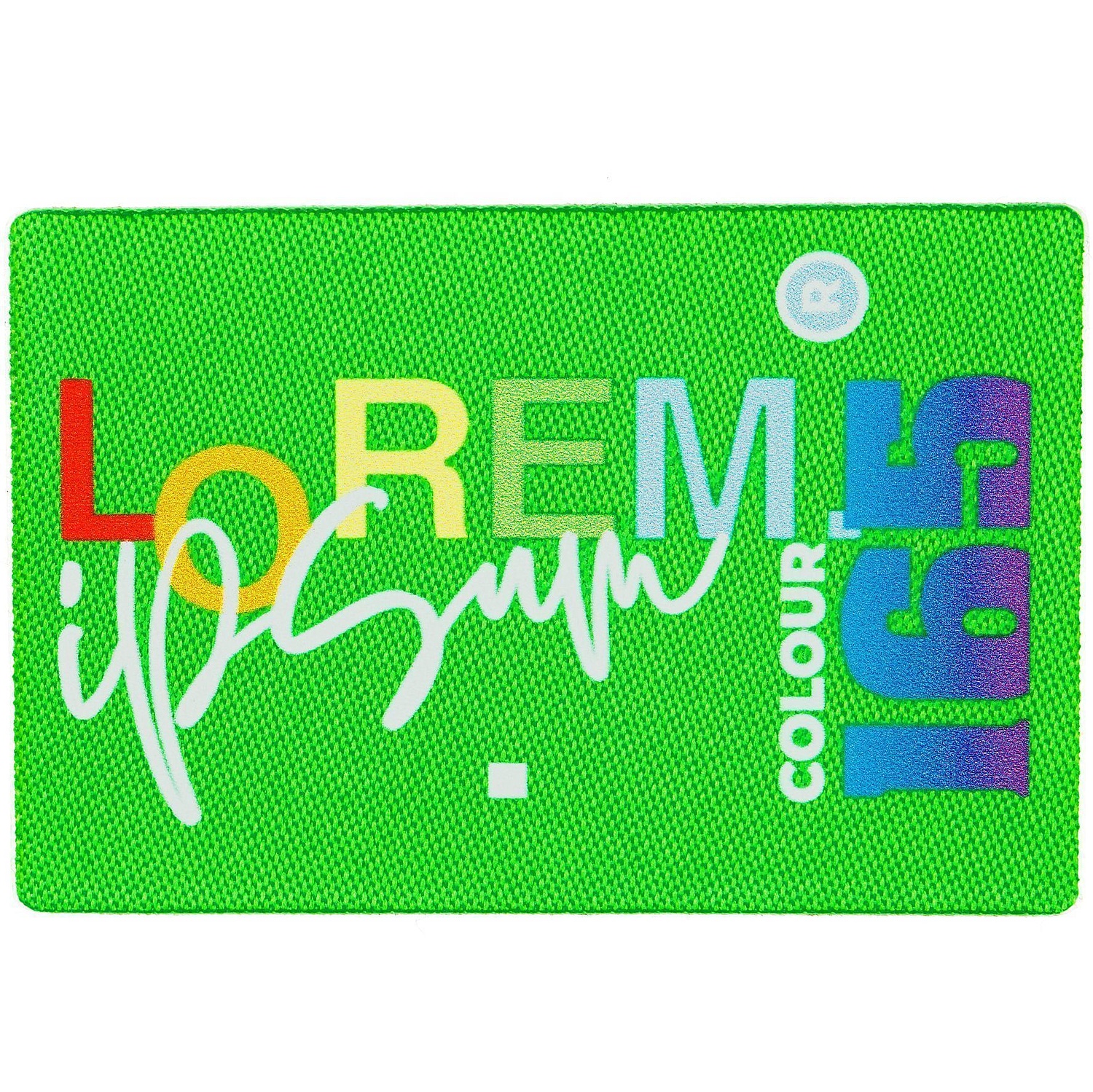 Наклейка тканевая Lunga, L, зеленый неон с логотипом