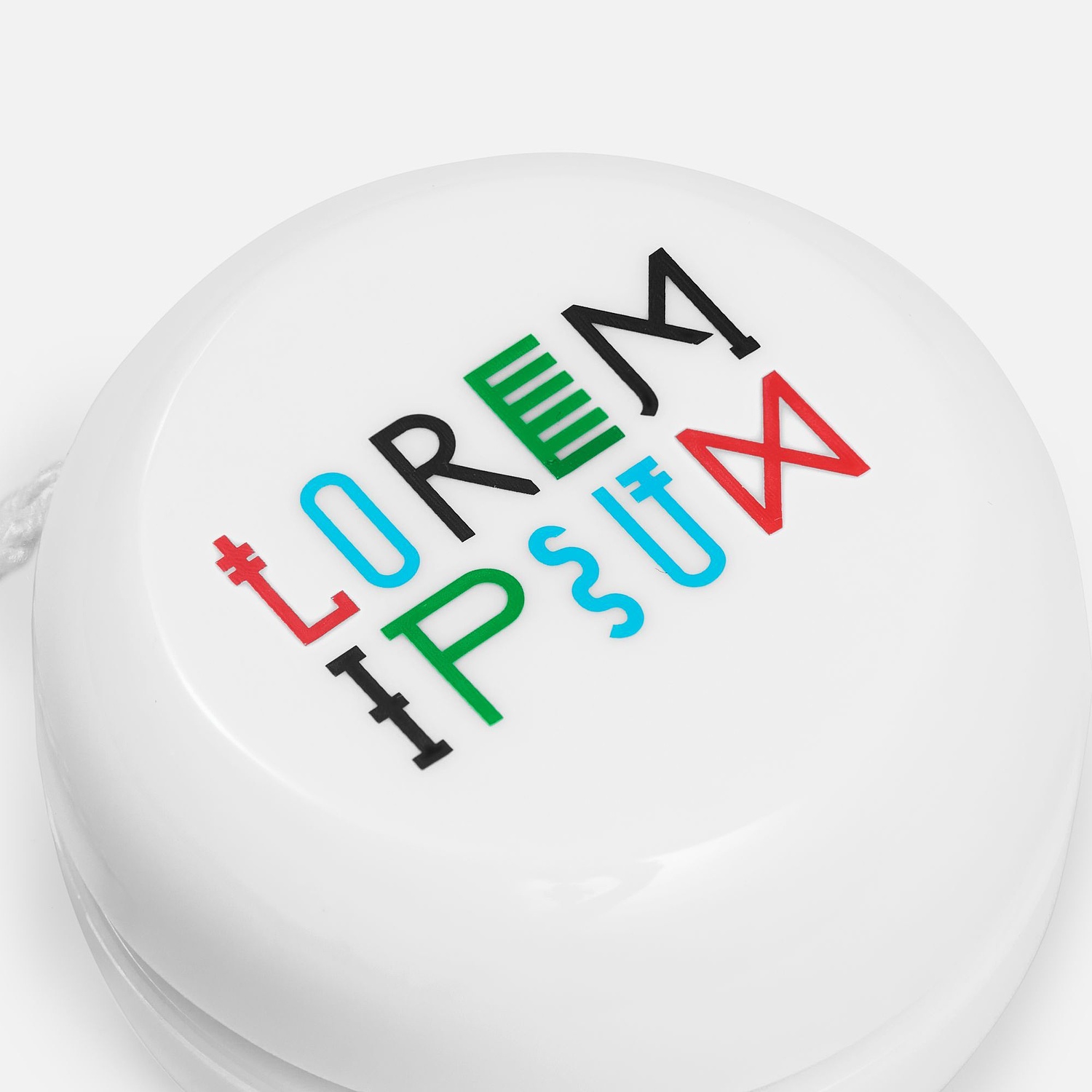 Антистресс-игрушка йо-йо Loopy, белая с логотипом