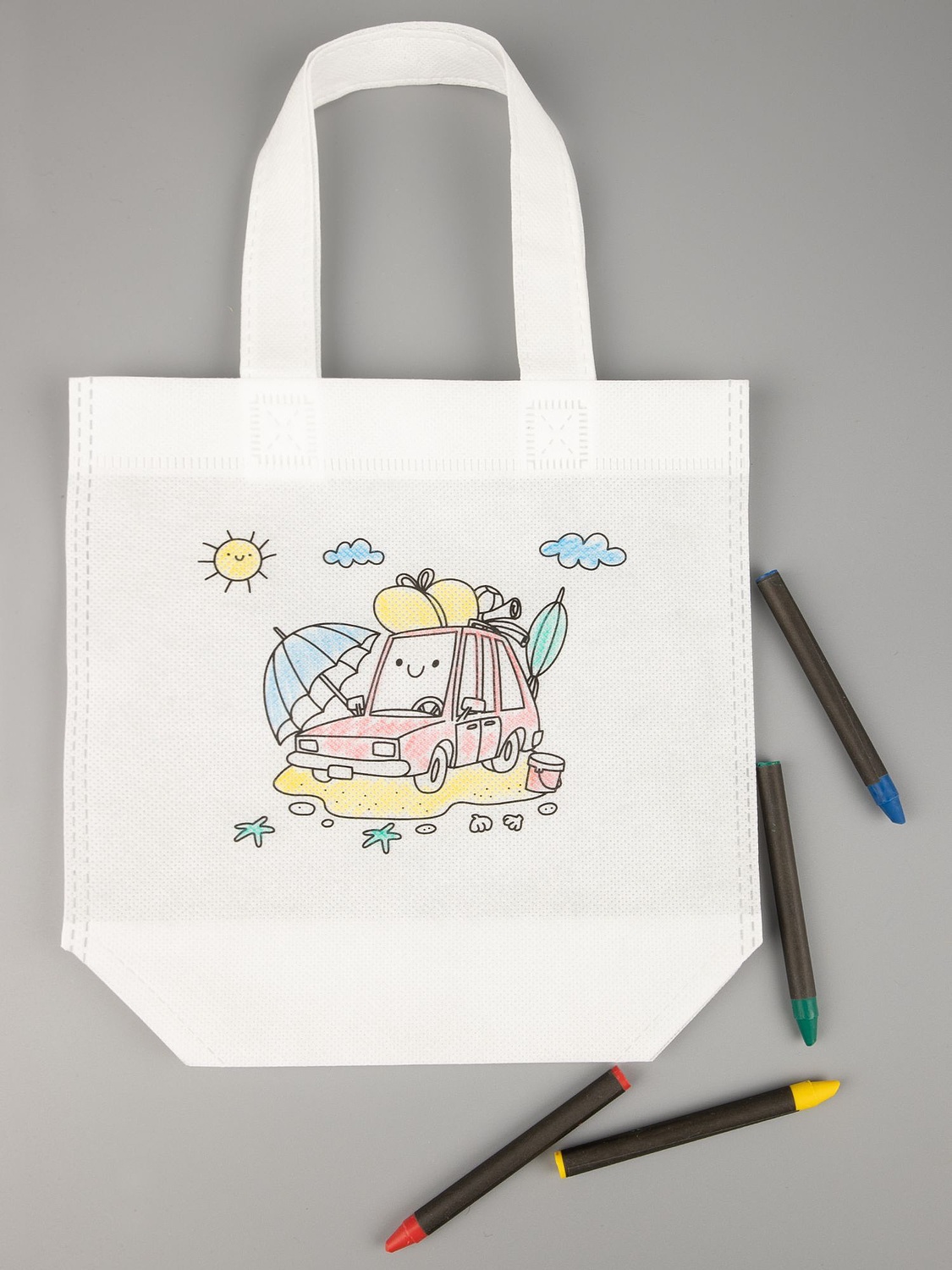 Сумка для раскрашивания Create, белая с логотипом