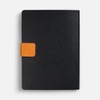 Ежедневник Boom, недатированный, черный с оранжевым с логотипом