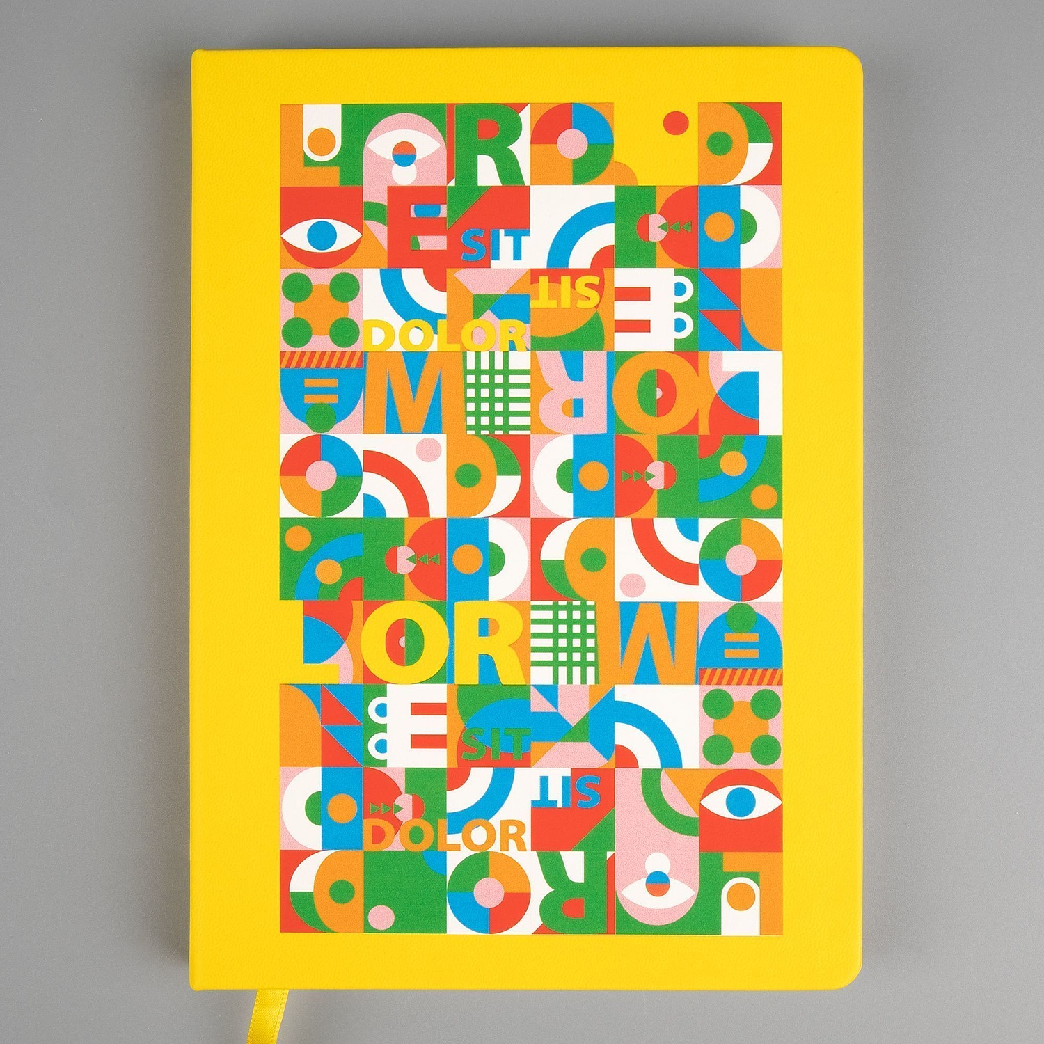 Ежедневник Cortado, недатированный, желтый с логотипом