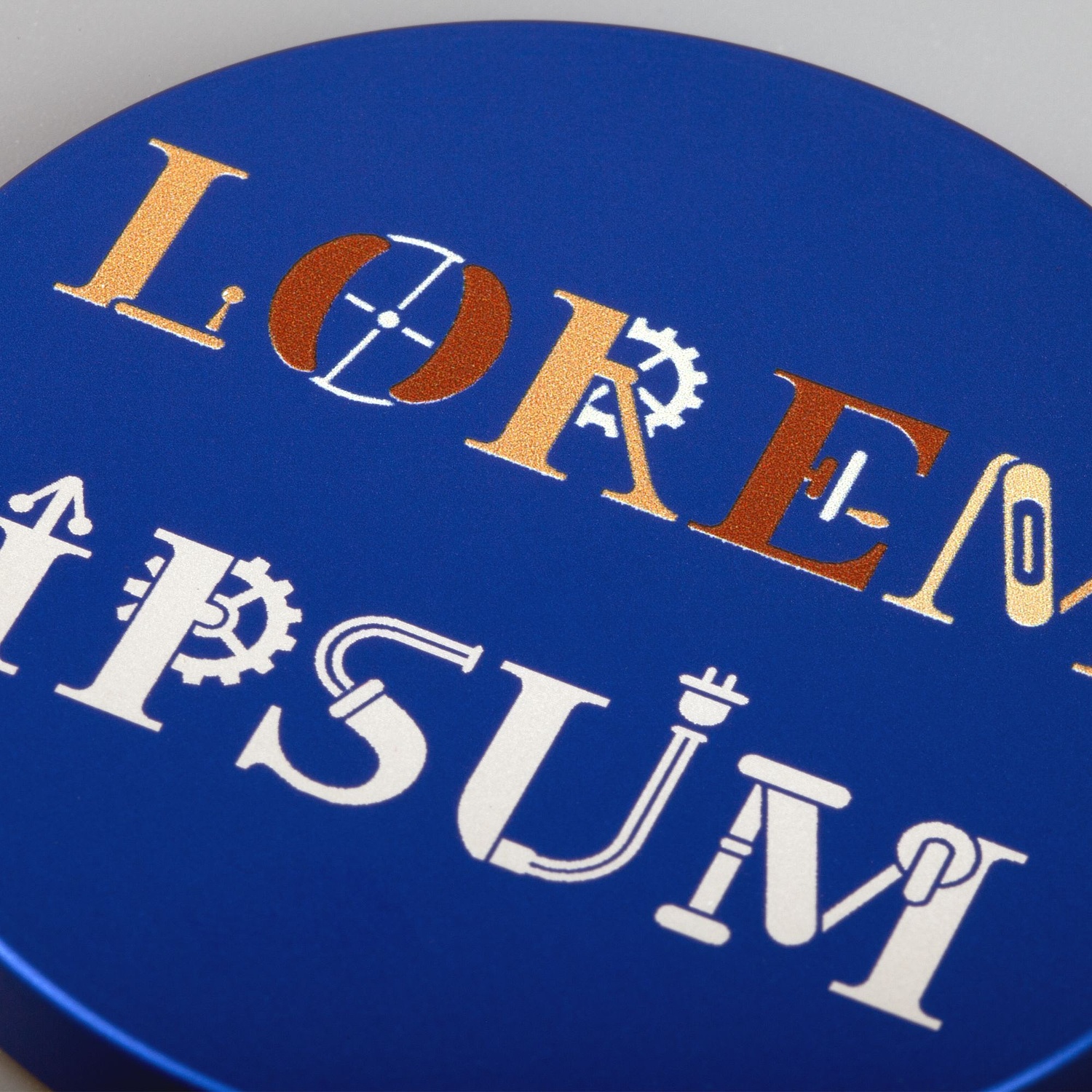 Магнитное зарядное устройство Cooper Rond, 15 Вт, синее с логотипом