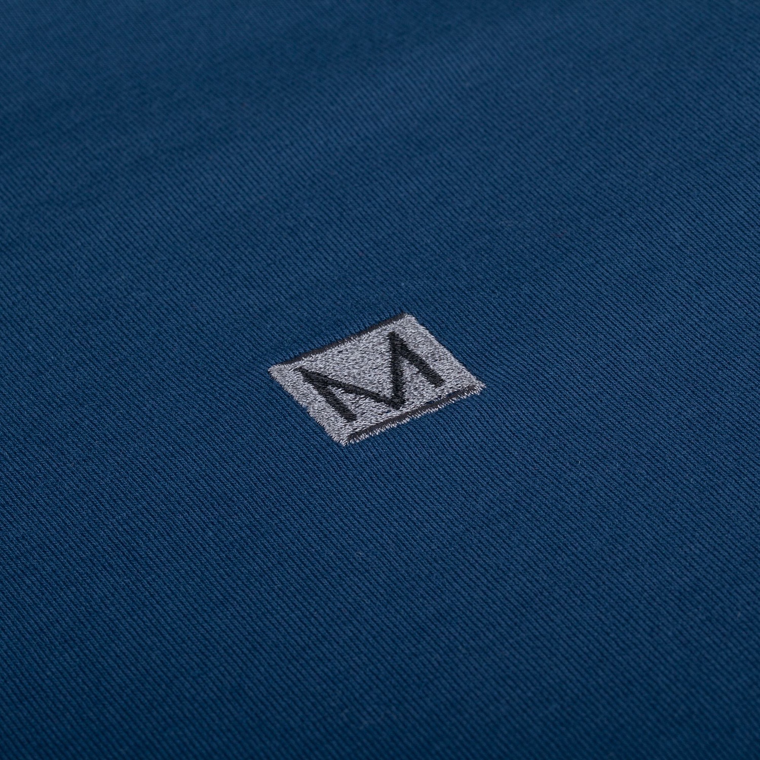 Футболка оверсайз унисекс Vozduh, темно-синяя с логотипом