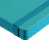 Ежедневник New Factor Metal, бирюзовый с логотипом