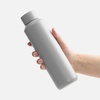 Термобутылка Tampa, серая с логотипом