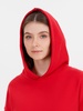 Худи оверсайз унисекс Outshine, красное с логотипом