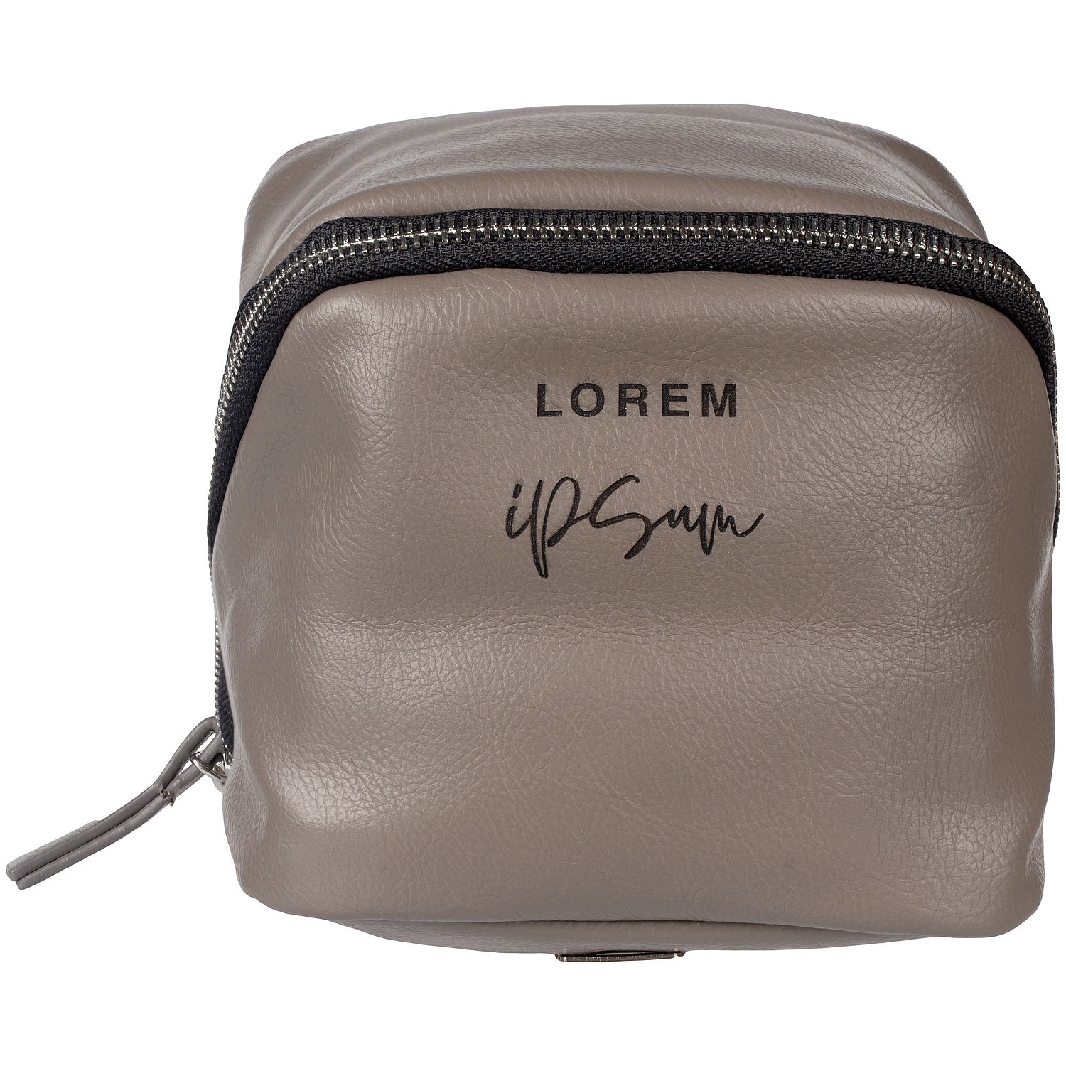 Дорожная косметичка Cubo, серая с логотипом