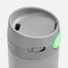 Термостакан X1 с цветной кнопкой, серый с зеленым с логотипом