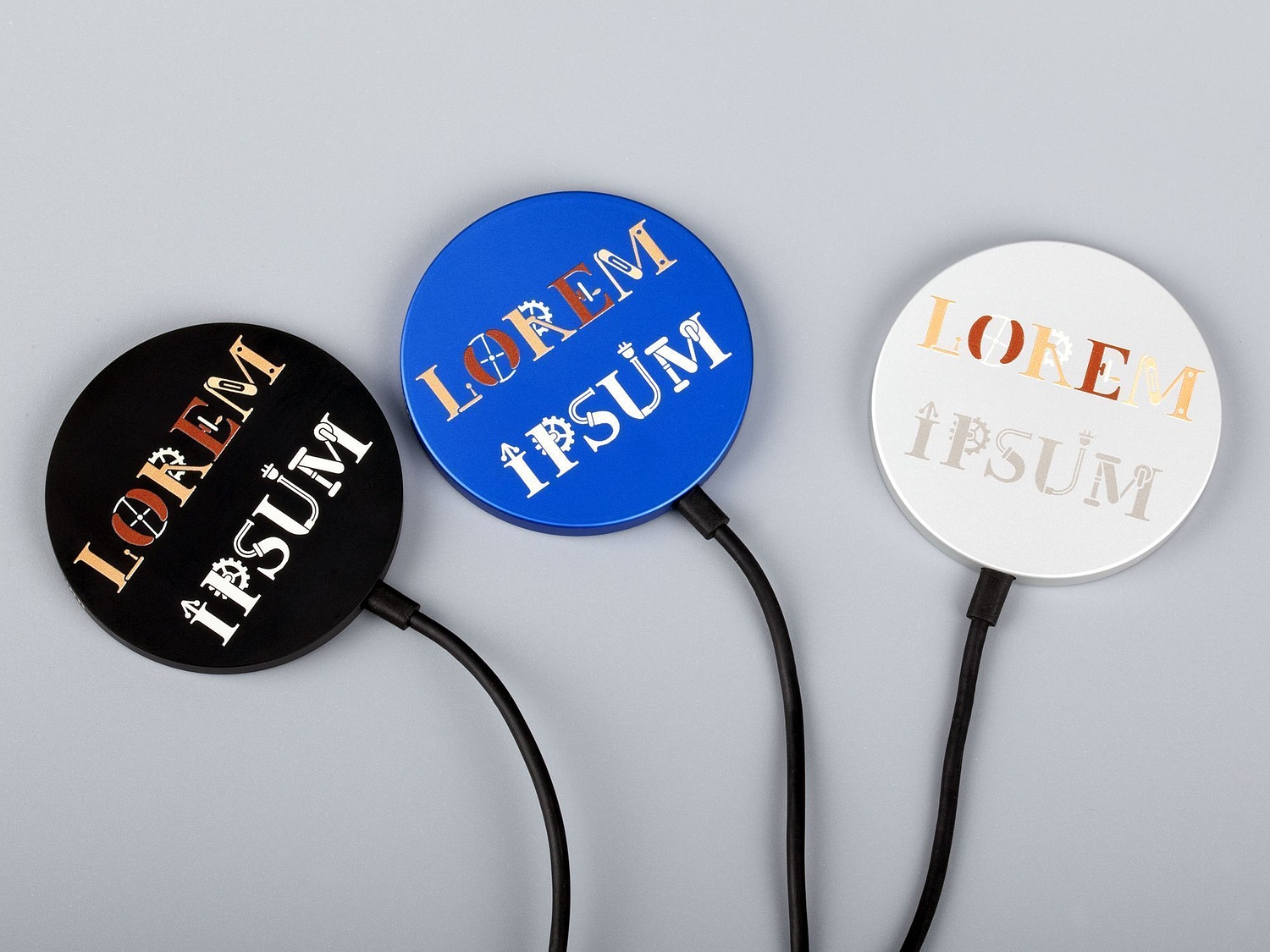 Магнитное зарядное устройство Cooper Rond, 15 Вт, синее с логотипом