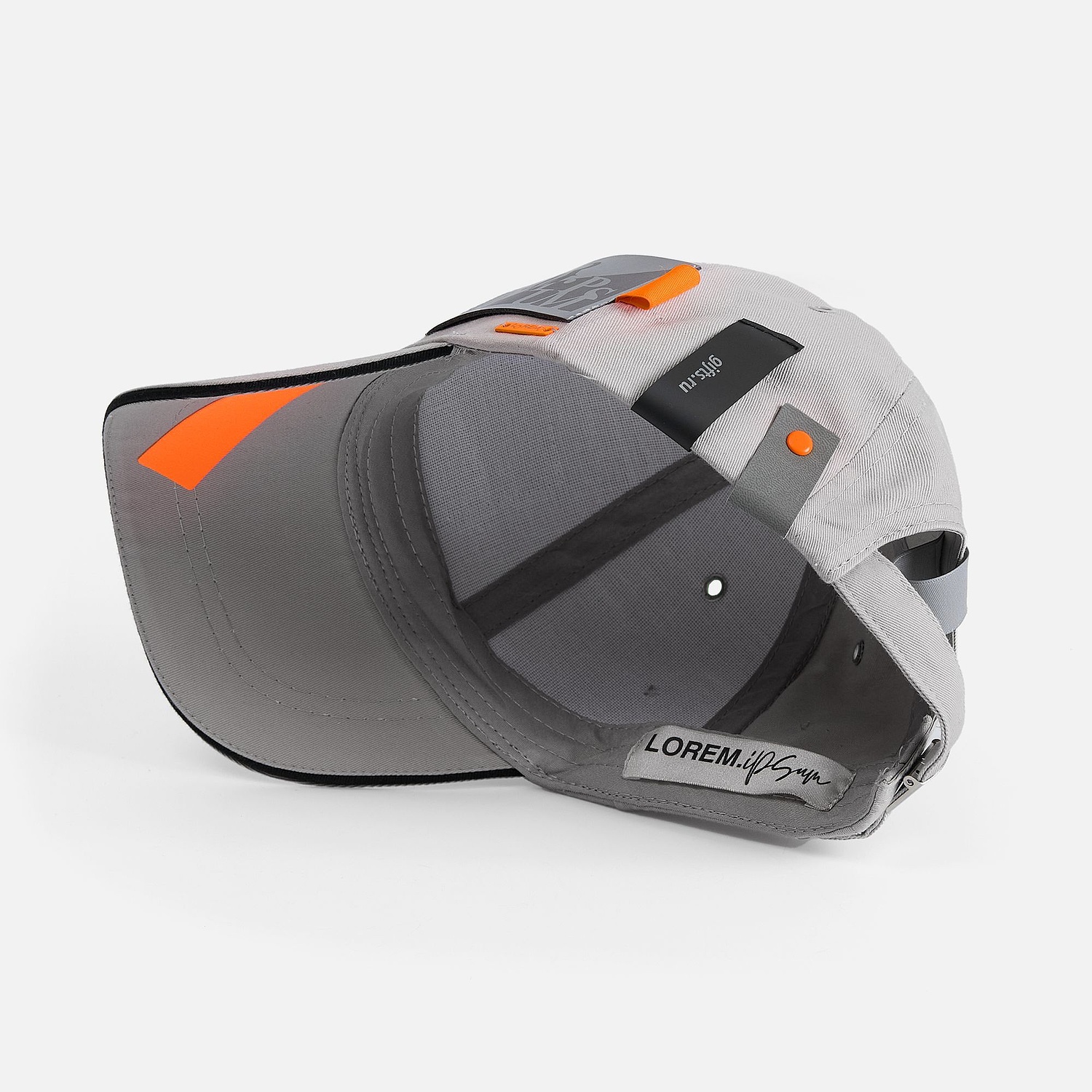 Бейсболка Canopy, черная с белым кантом