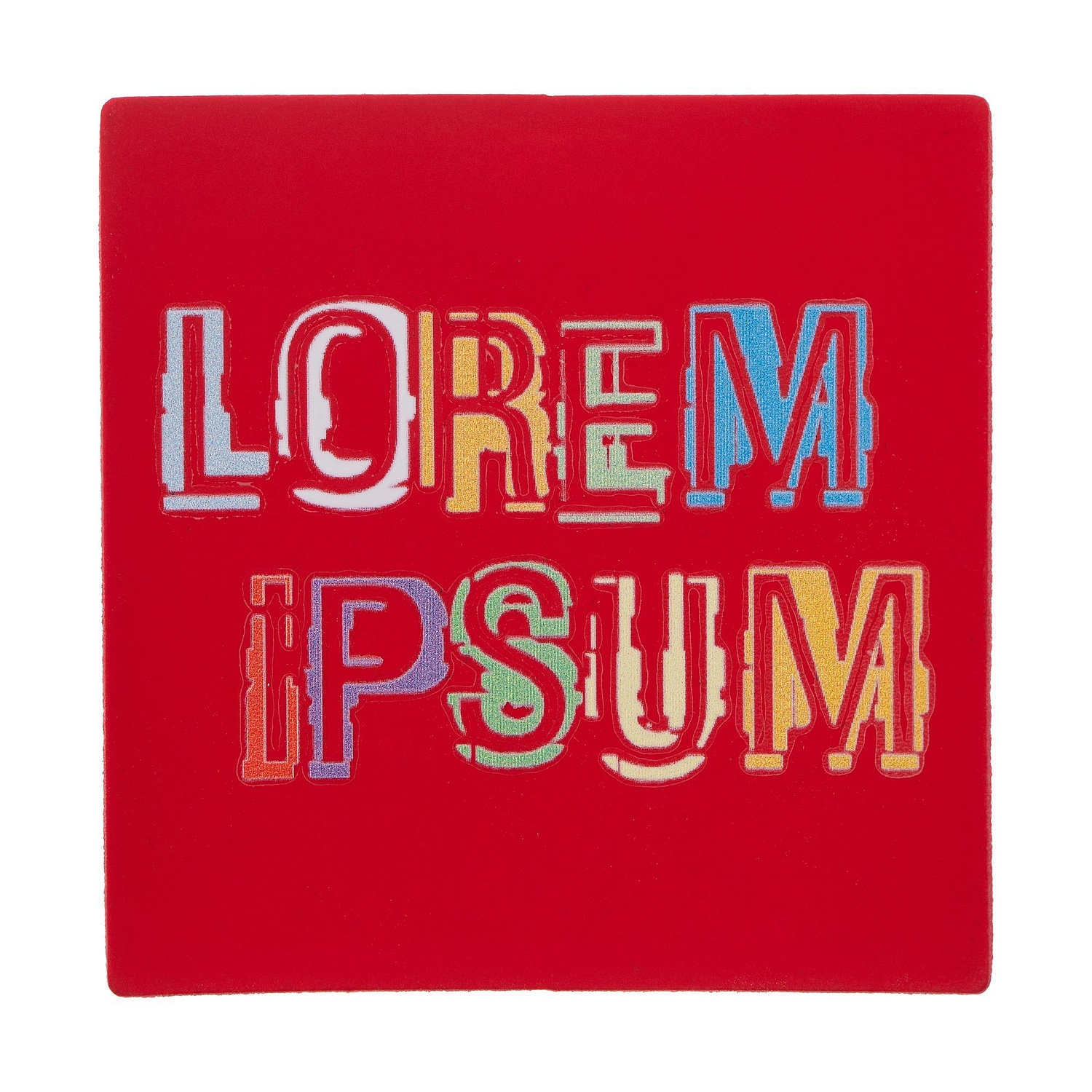 Лейбл Listra Soft Touch, L, красный с логотипом