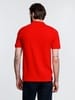 Рубашка поло мужская Adam, красная с логотипом