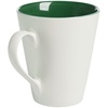 Кружка New Bell матовая, белая с зеленым с логотипом