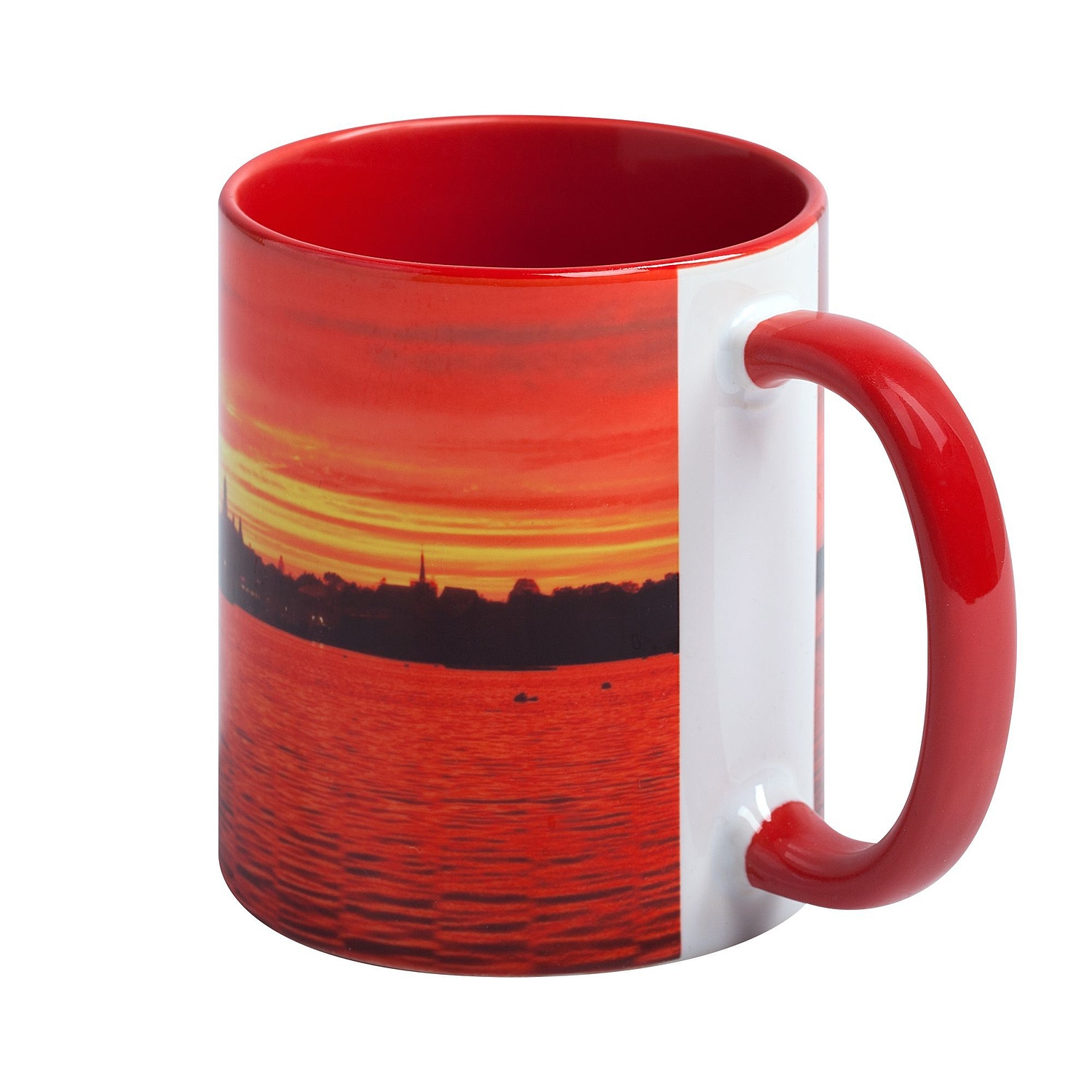 Кружка Promo Plus для сублимационной печати, красная с логотипом