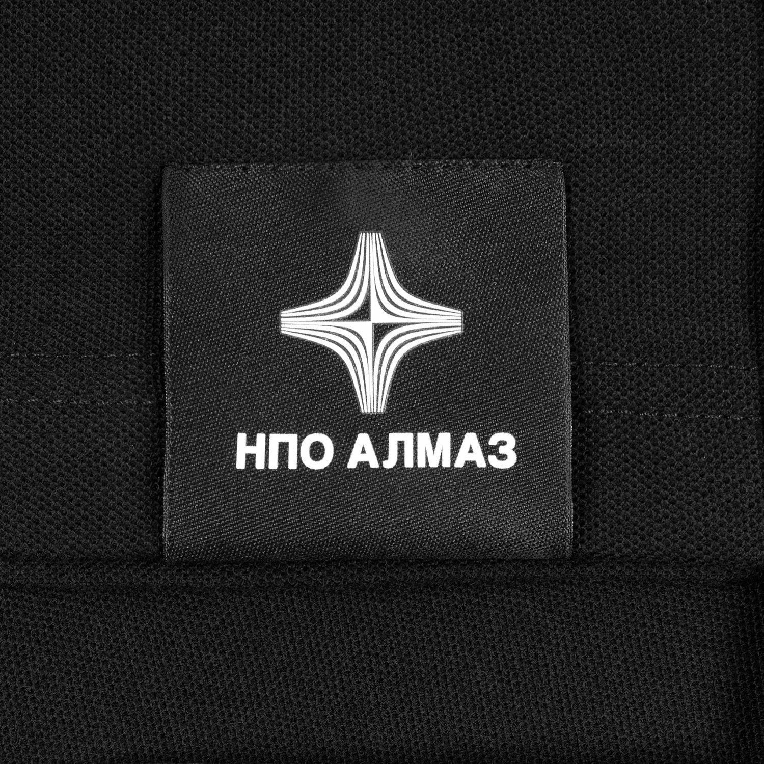 Лейбл тканевый Epsilon, XL, черный с логотипом