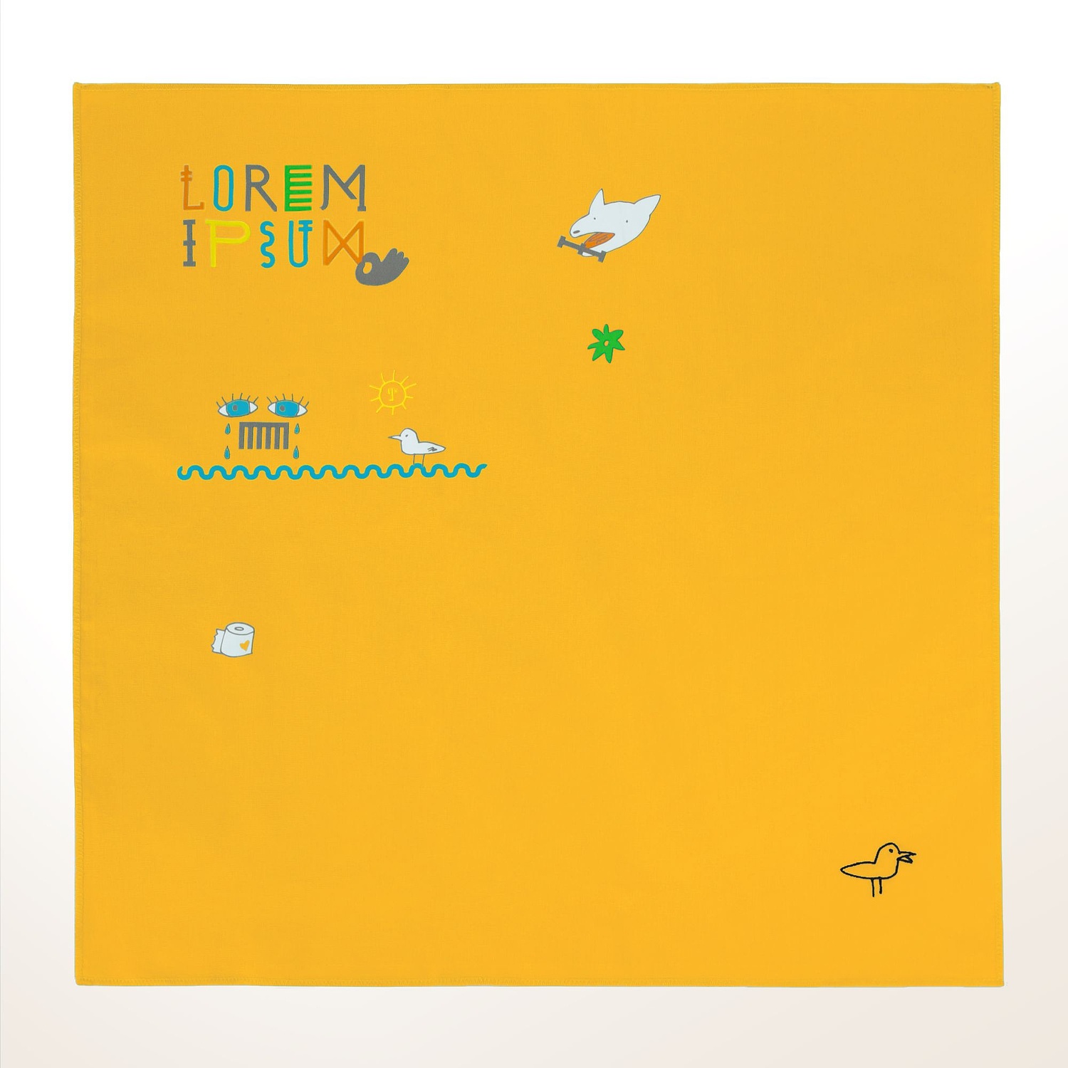 Бандана Overhead, желтая с логотипом