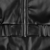 Бомбер из искусственной кожи Univer, черный с логотипом