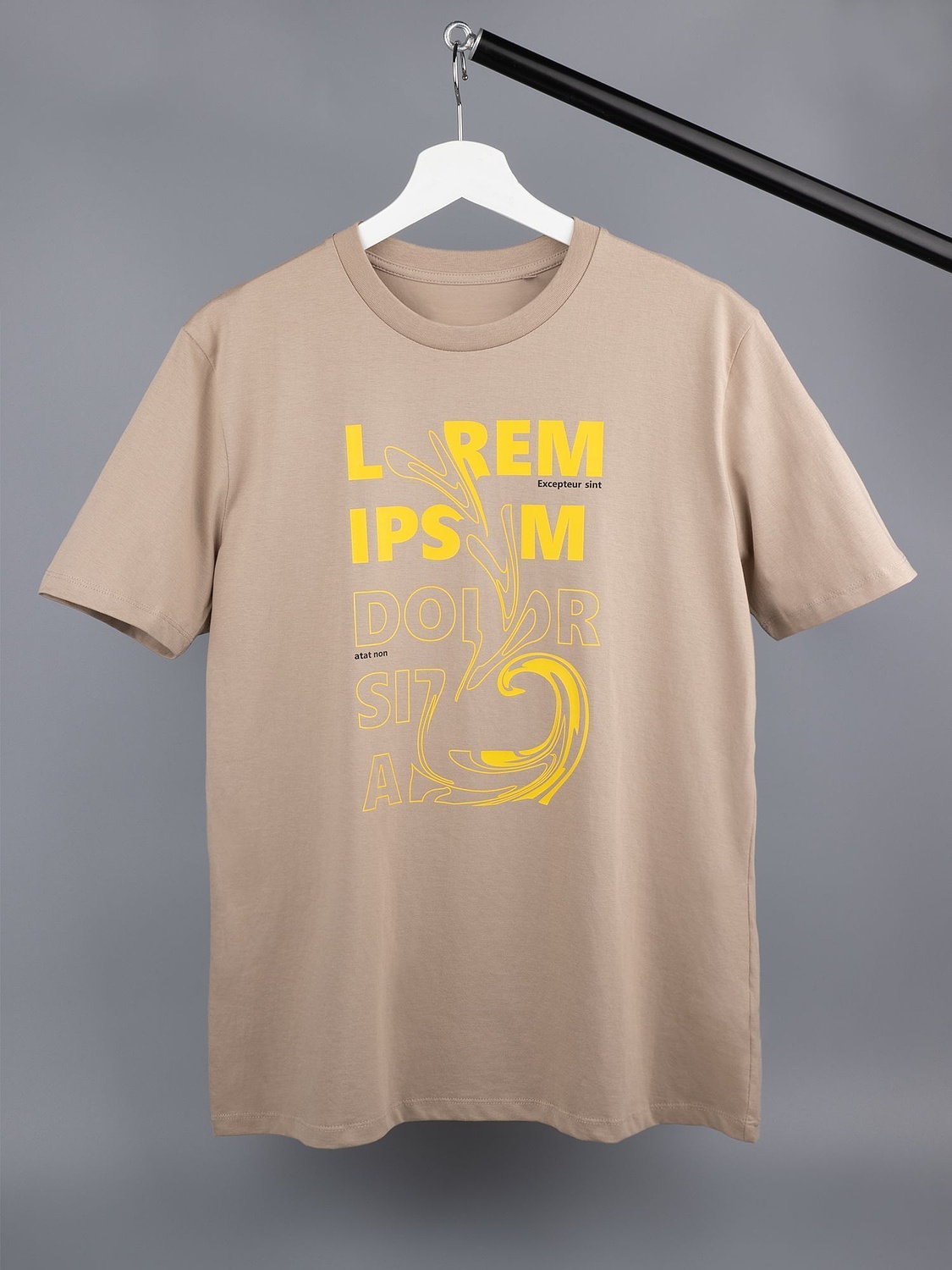 Футболка унисекс Legend, серо-бежевая с логотипом