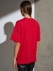 Футболка Oversize Premium, красная с логотипом